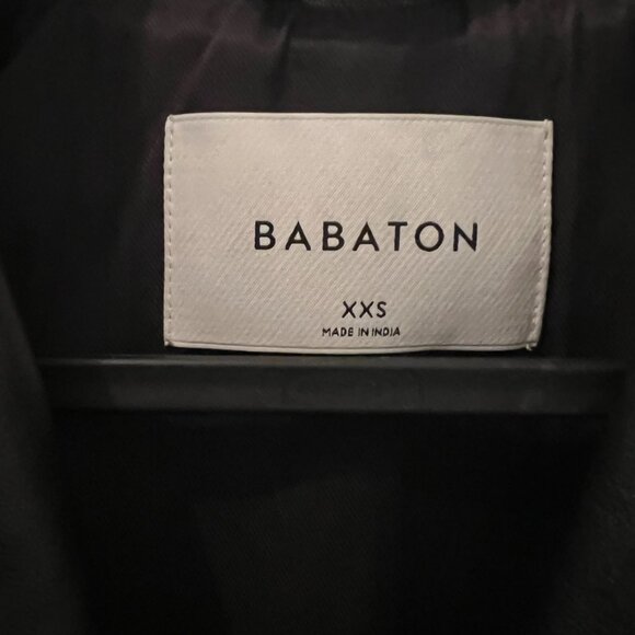 😮NWOT - Aritzia Babaton Donovan Leather Blazer Jacket - XXS - Picture 7 of 8